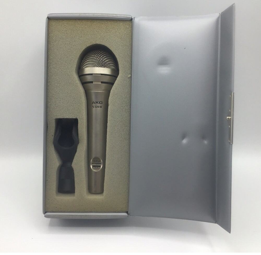 AKG D 320 B Vintage Dynamic Vocal Microphone Austria Low Imp With Case Clip